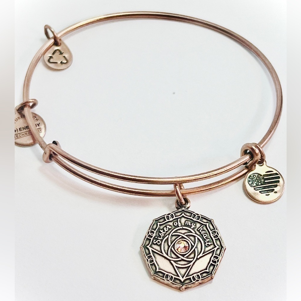 Alex and Ani "Sister of My Heart" Bridesmaid Crystal Expandable Bracelet